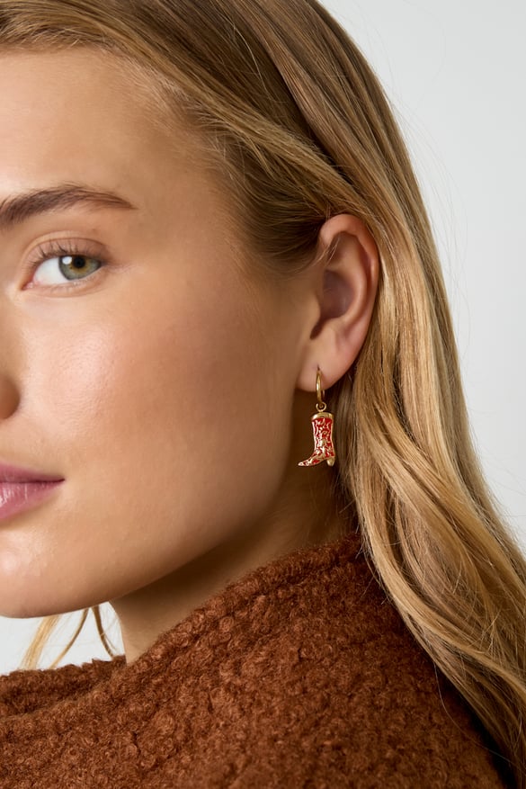 Oorbellen met hangers, laarzen, casual, dagelijks, eenvoudig, serie, damessieraden