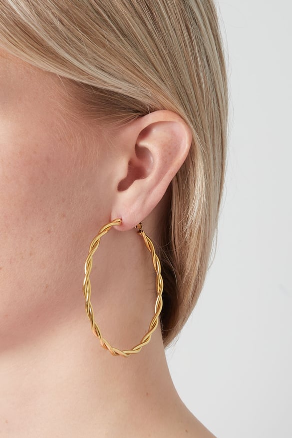 Orecchini a cerchio in acciaio inossidabile, geometrici, casual, quotidiani, semplici, da donna