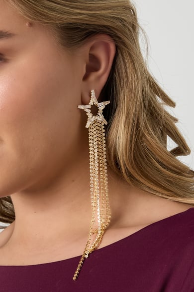 Kupfer Baumeln Ohrringe Stern Elegante Weihnachten Luxuriöse Serie frauen schmuck h5 Bild4