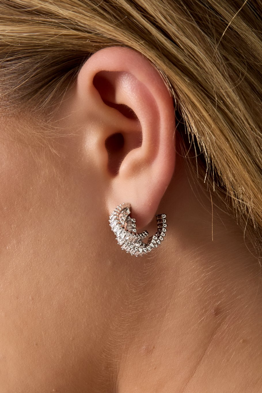 Kupfer Creolen Geometrische Elegante Weihnachten Luxuriöse Serie frauen schmuck Bild4