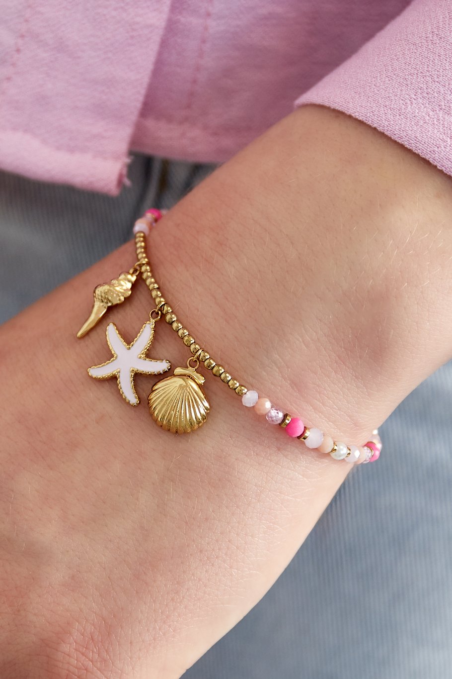 bracelet pink beach babe - rose  Picture2