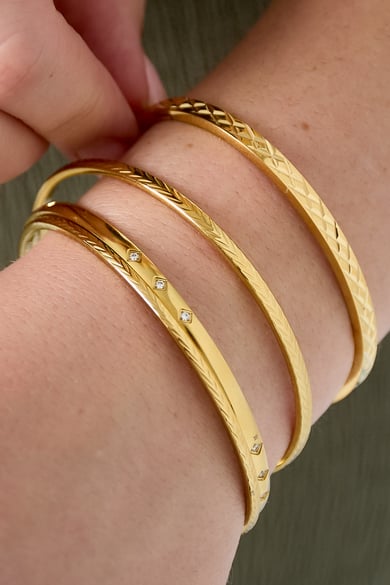 Simple mini diamond bangle h5 Picture2