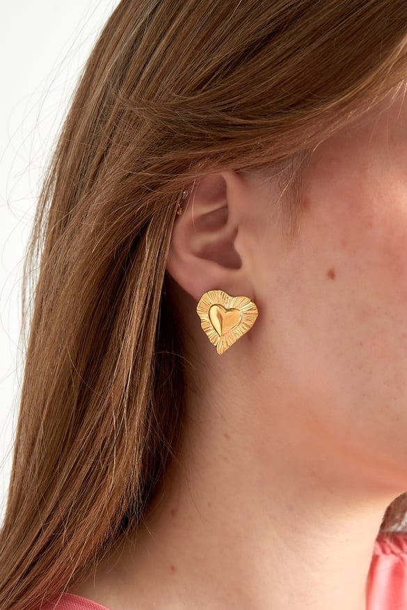 Pendientes de corazón radiante