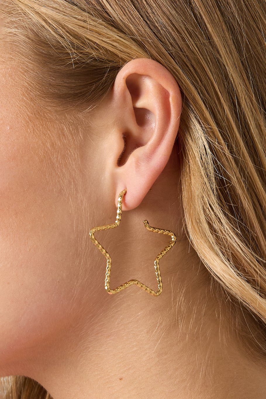 Stainless Steel Hoop Earrings Star Casual Daily Simple Series Women's jewelry h5Picture3