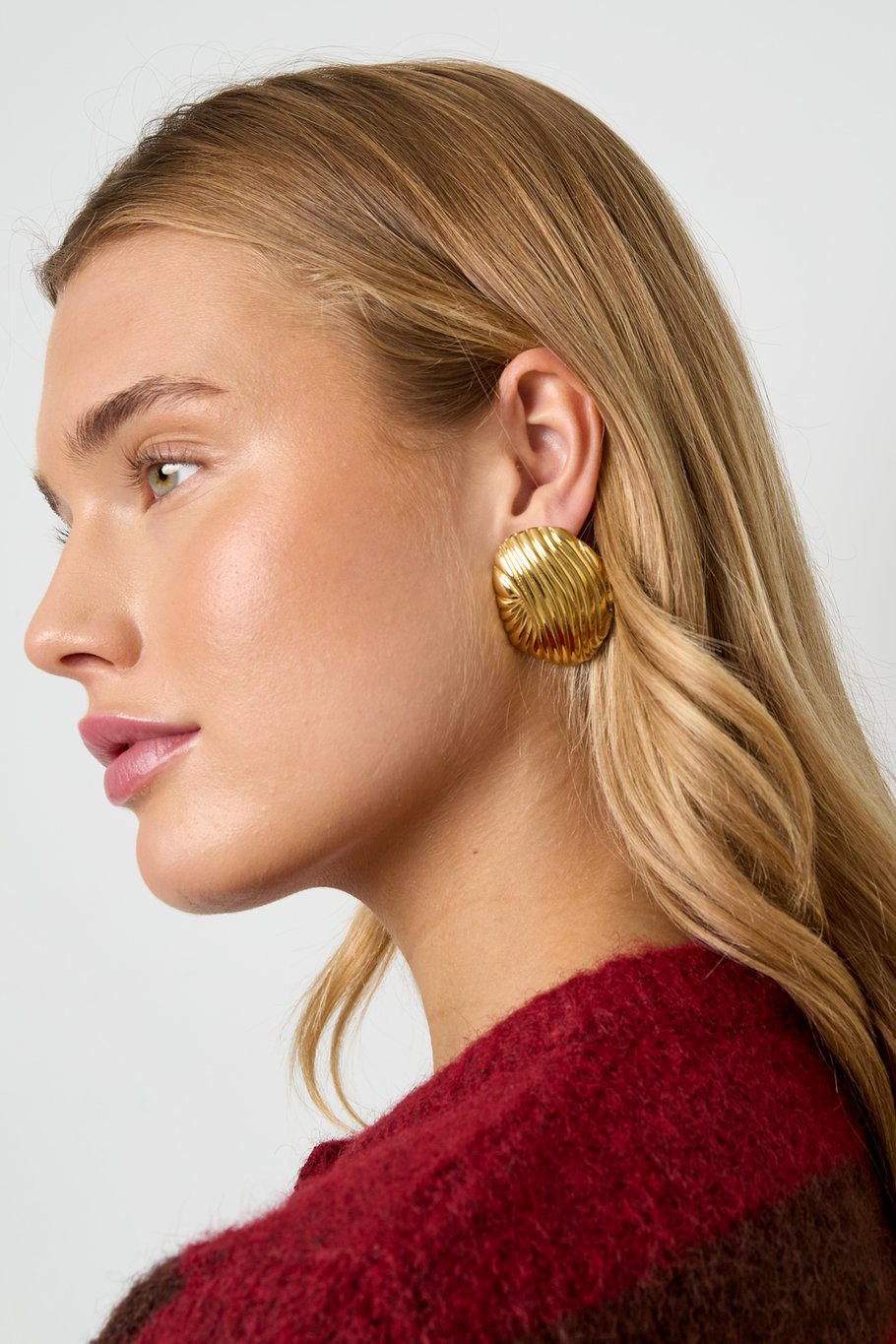 Pendientes de acero inoxidable con forma irregular, serie informal, para uso diario, joyería para mujer. Imagen2
