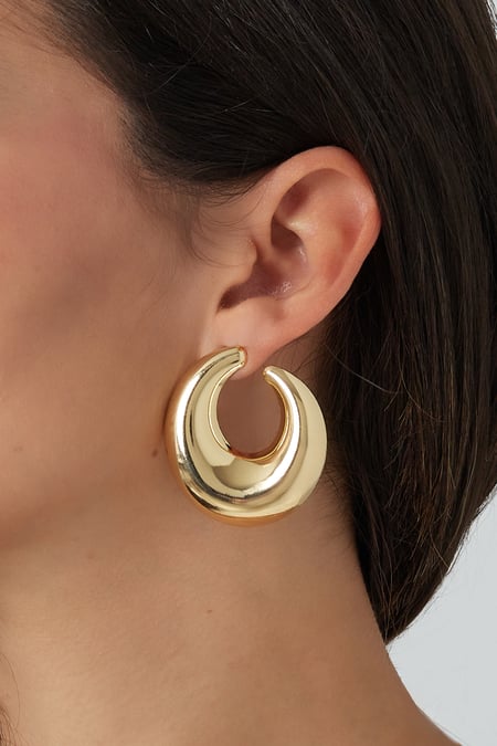 Elegant arc earrings - Gold color