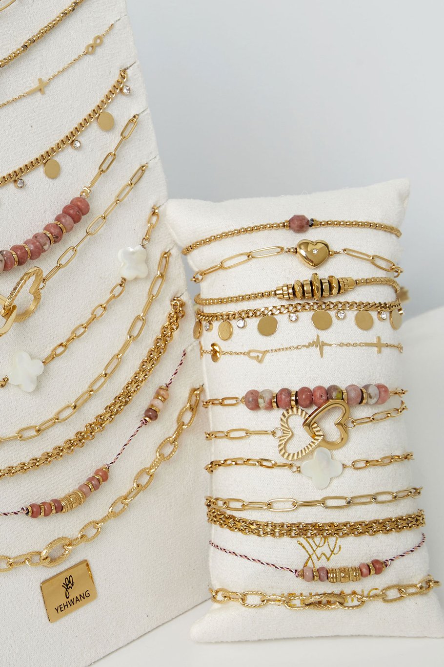 Display con pulseras love - acero inoxidable dorado Imagen2