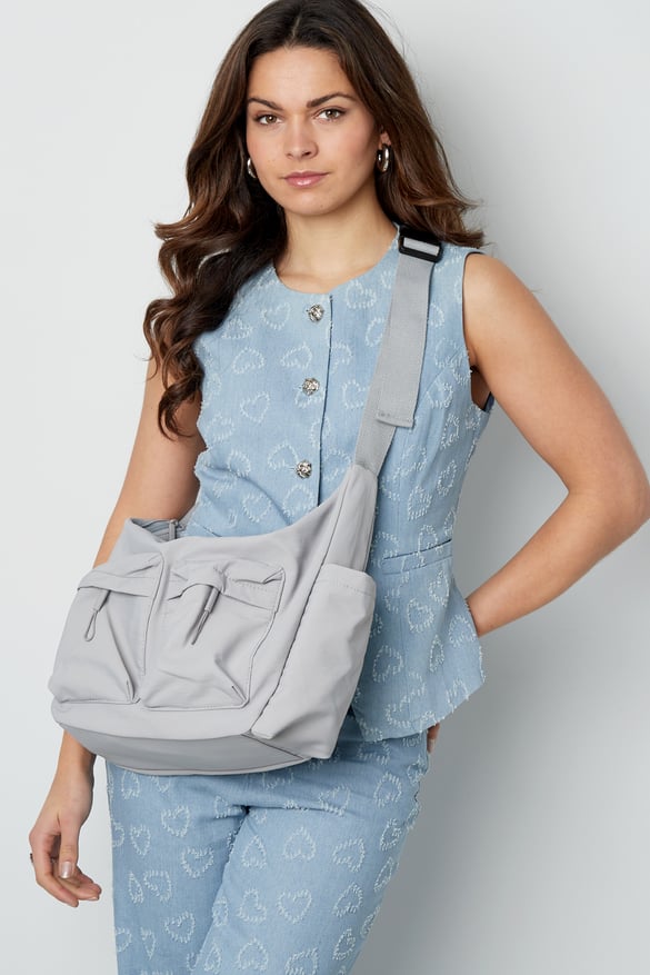 Crossbody bag with compartments - beige 2