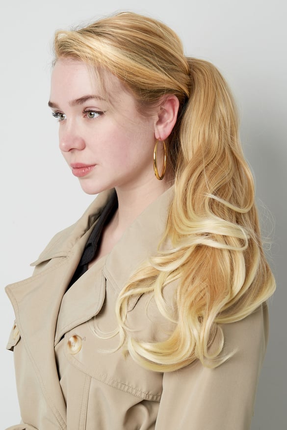 Ponytail wavy curl - black