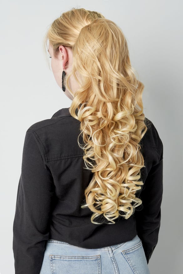 Ponytail volume curl - dark brown