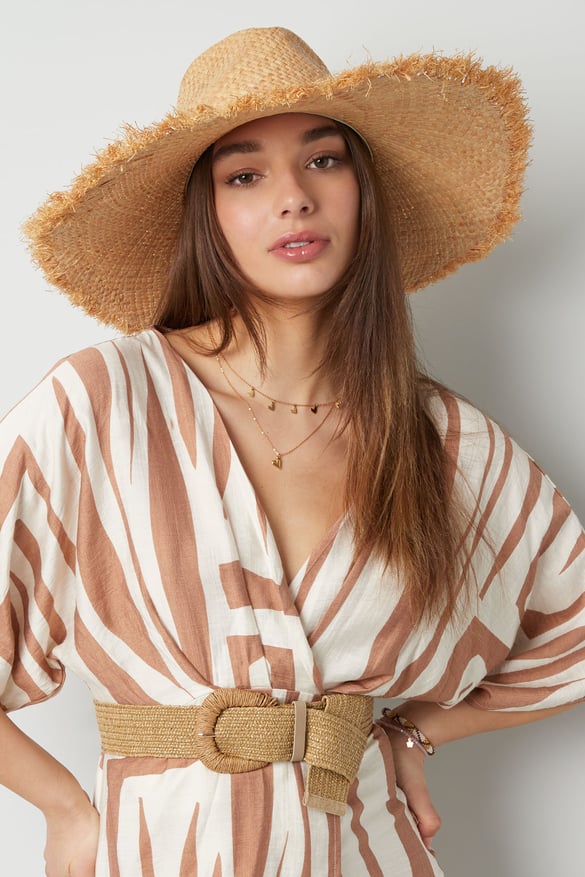 Cappello da spiaggia grande - beige 2