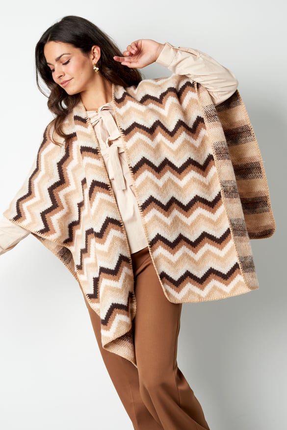 Poncho invernale avvolto nel calore - multi 2