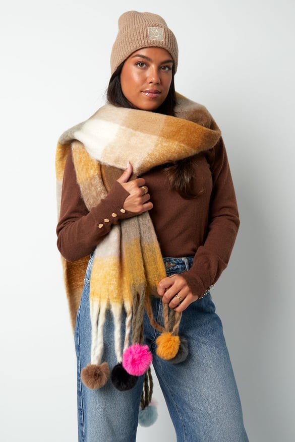 Sciarpa invernale drappeggiata da sogno - beige 2