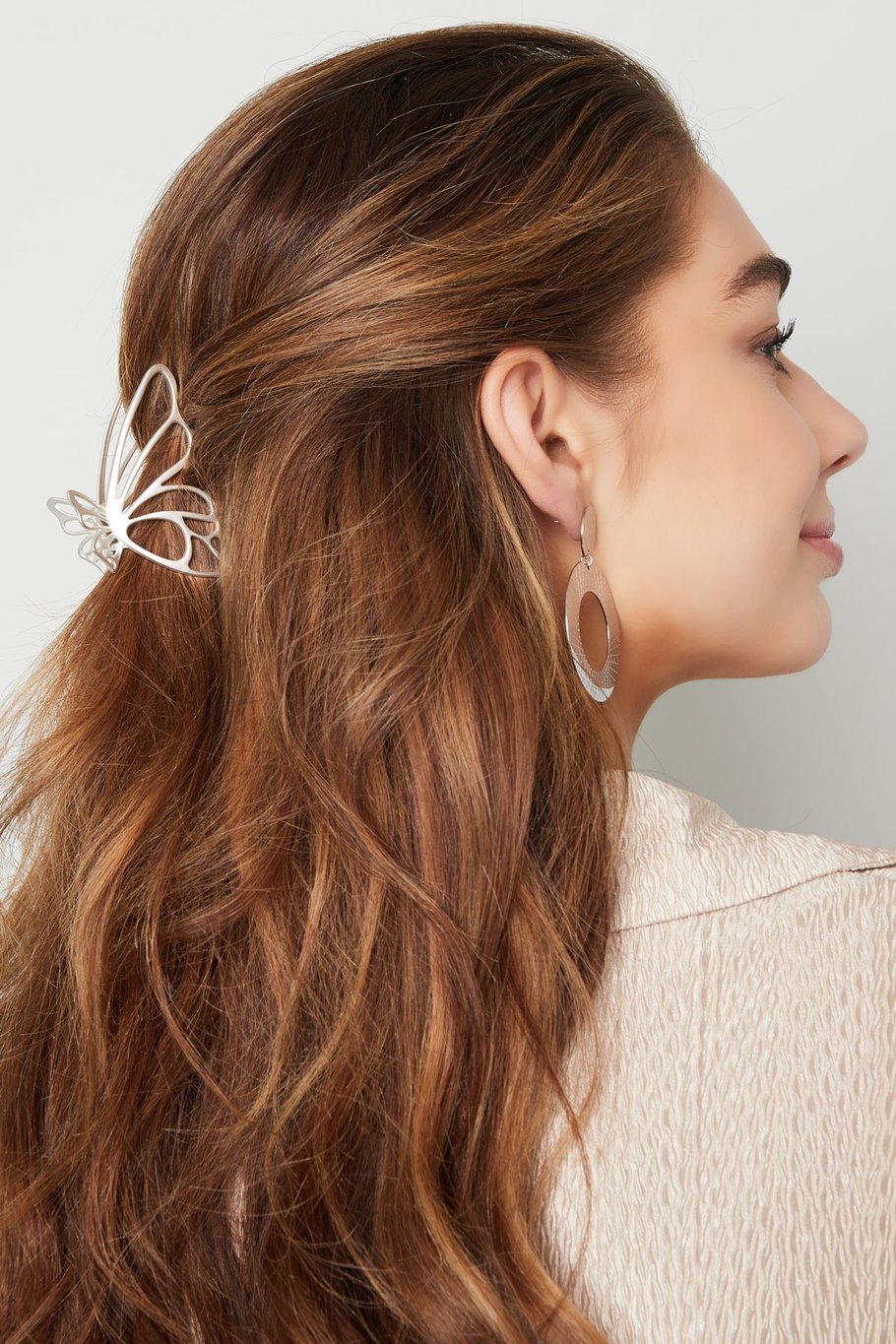 Butterfly hair clip Gold Color Metal h5Picture2