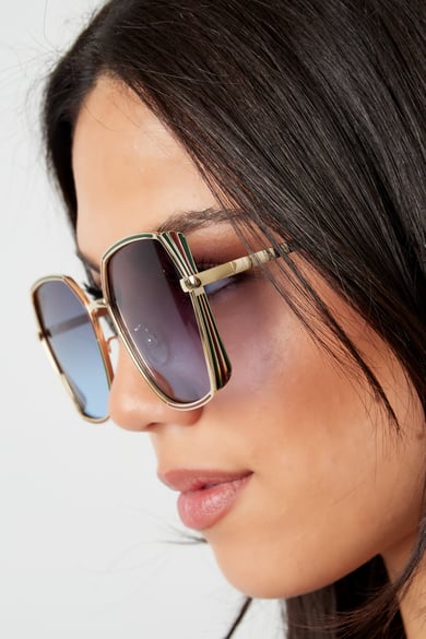 Lunettes de Soleil Verres Ovales Détail Doré Extérieur Camel h5 Image4