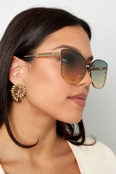 Sonnenbrille Flammendetail Schwarz h5 Bild4
