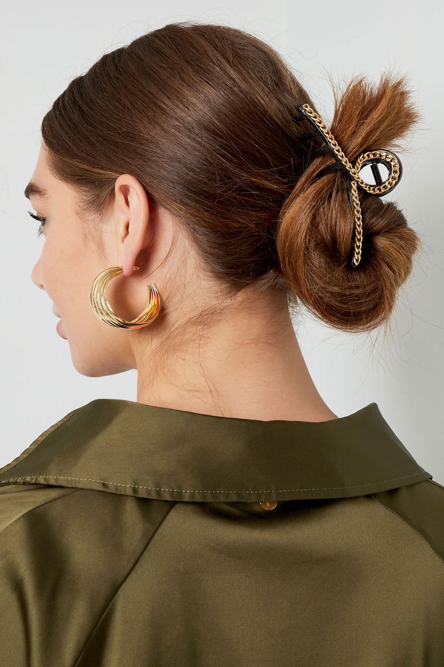 Barrette à cheveux boucle avec liens - noir Image2