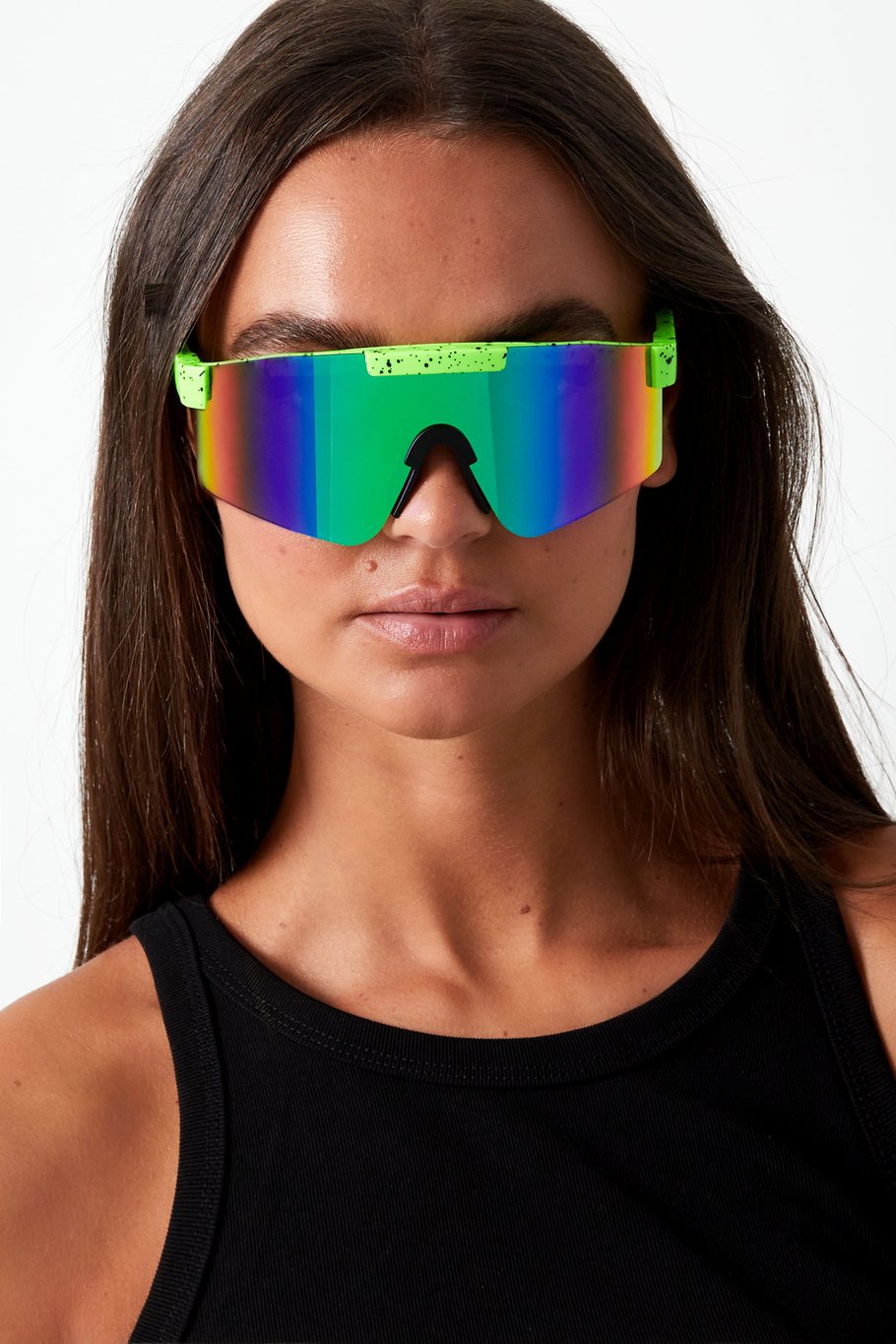 Lunettes de soleil imprimé verres colorés - vert Image4