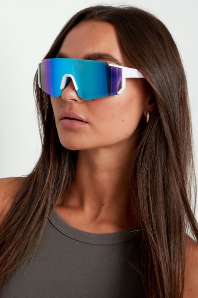 Lunettes de soleil future - blanc/rouge h5 Image5