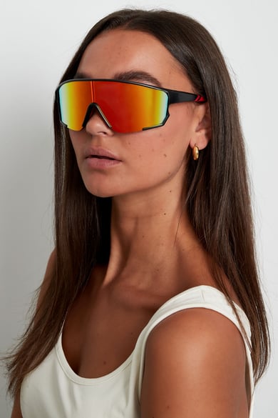 Lunettes de soleil verres colorés - noir/vert h5 Image3
