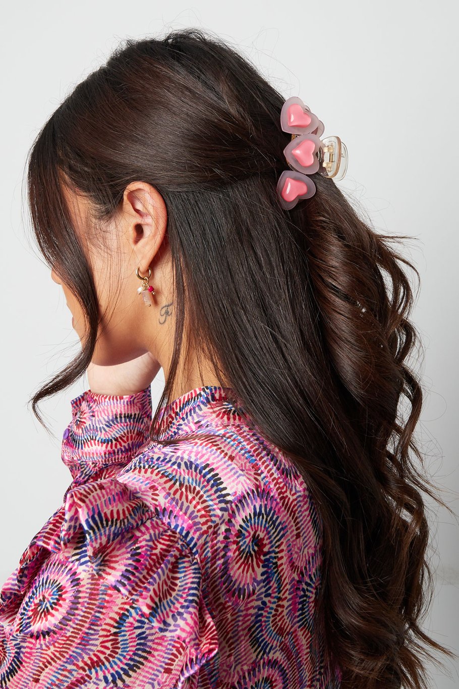 Haarspange rosa Herzen Trio Bild2