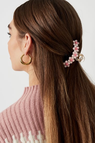 Pasador de pelo flores rosas h5 Imagen2