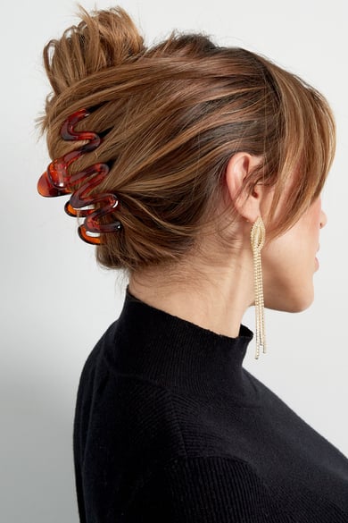 Ästhetische Zickzack-Haarspange – Fuchsia h5 Bild3