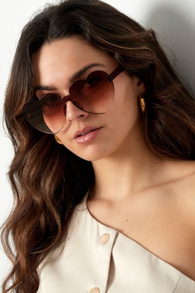 Gafas de sol con forma de corazón - rosa  h5 Imagen2