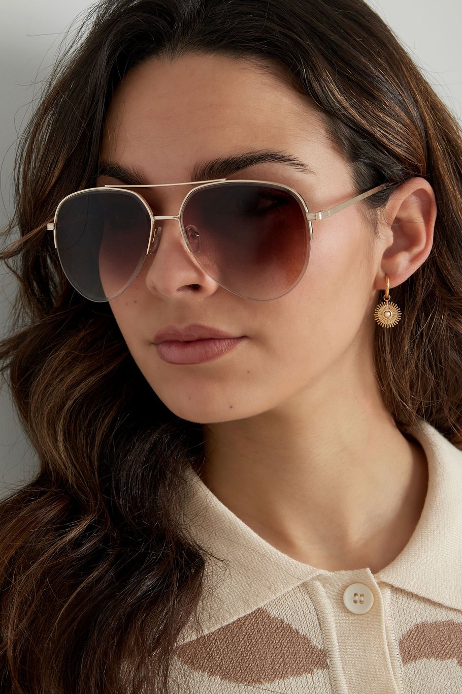Sonnenbrille im Pilotenstil – Lila h5Bild4