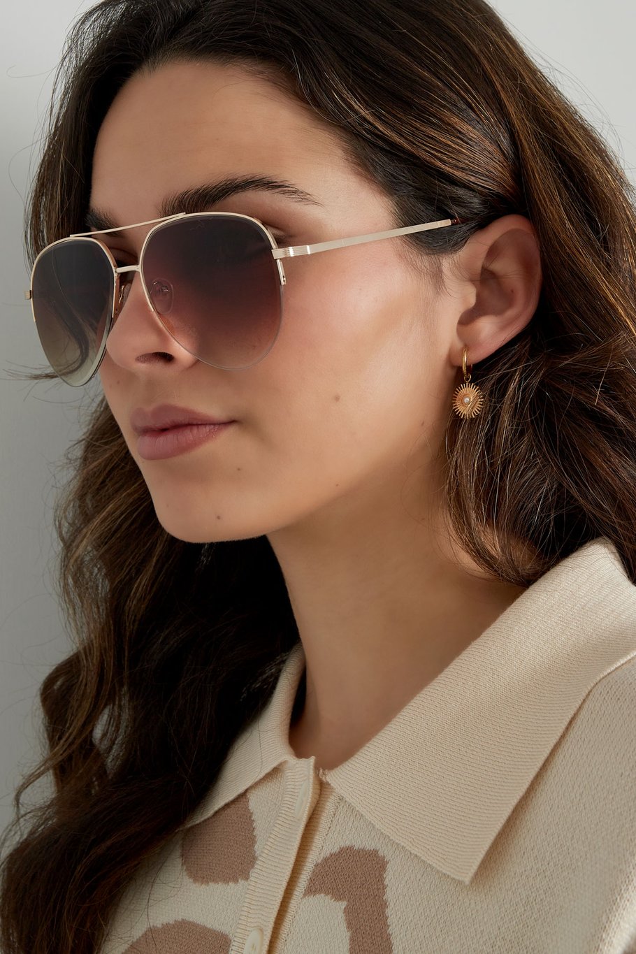 Sonnenbrille im Pilotenstil – Lila h5Bild3