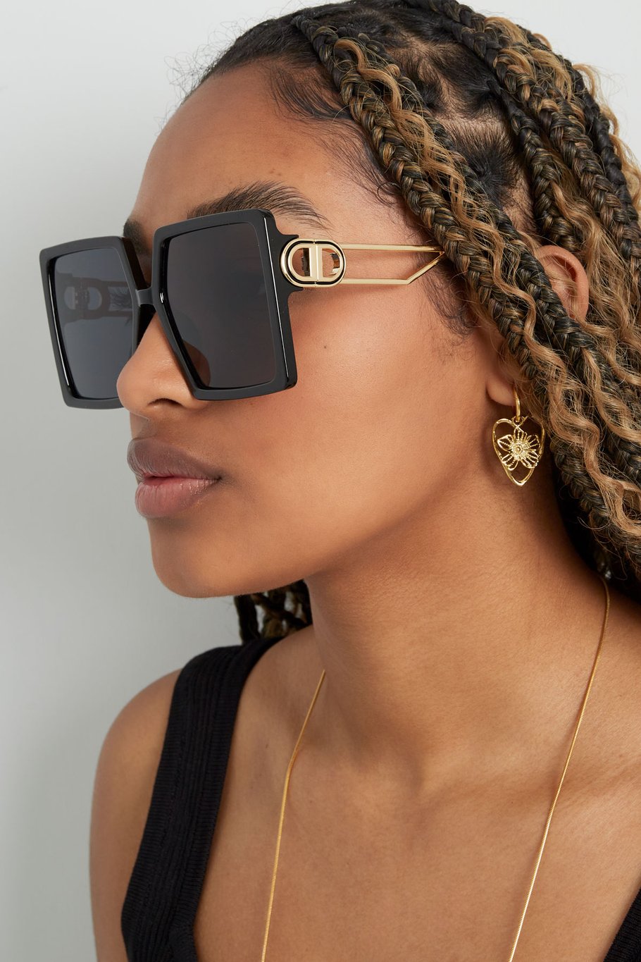 Sommerliche Statement-Sonnenbrille – Schwarz  Bild3