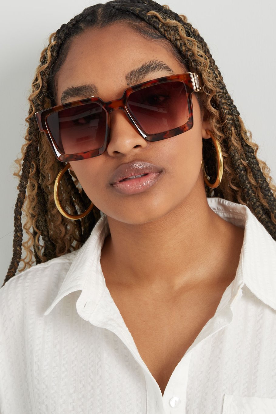 Gafas de sol brillantes y brillantes - negro Imagen3
