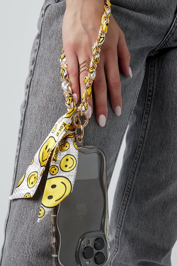 Smiley del cavo telefonico - giallo