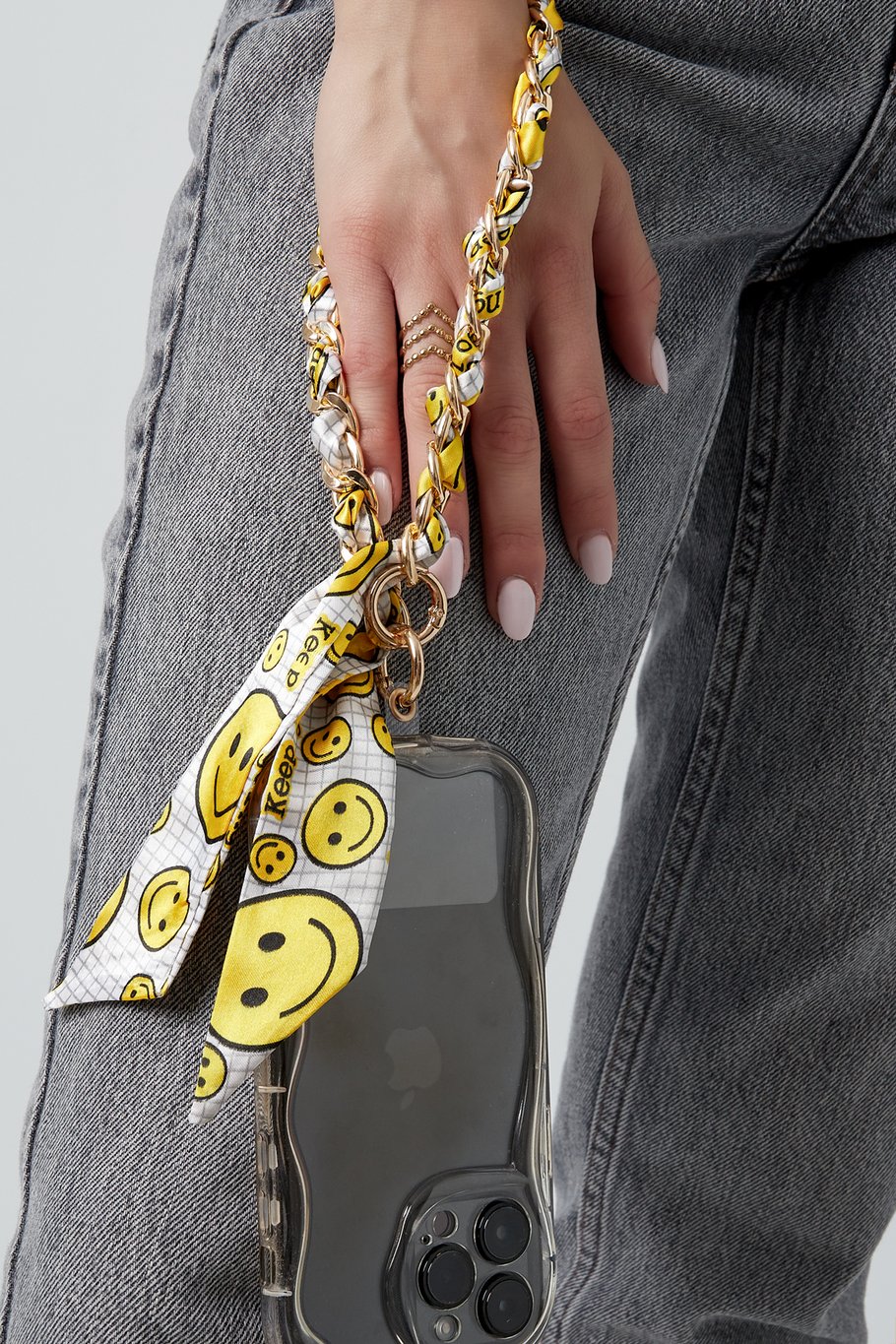 Telephone cord smileys - yellow Picture2
