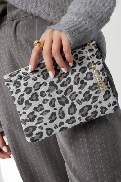 Kosmetiktasche mit Leopardenmuster - Fuchsie h5 Bild2