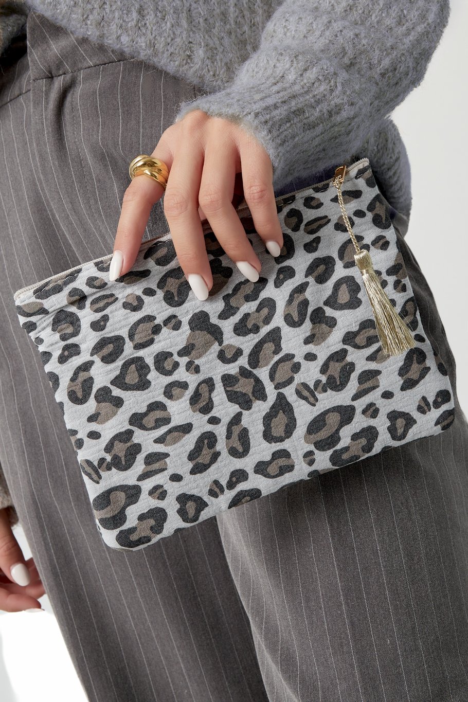 Kosmetiktasche mit Leopardenmuster - Fuchsie Bild2