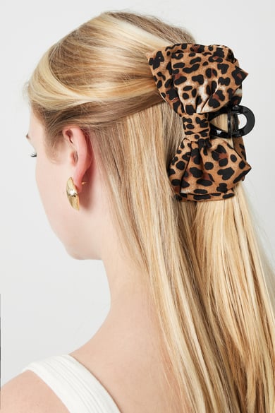 Lazo para el pelo con pinza - beige y negro h5 Imagen2