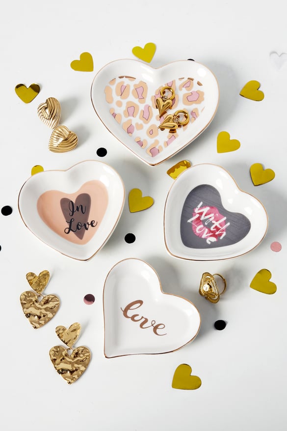 Glasdisplay mit Liebe - Weiß