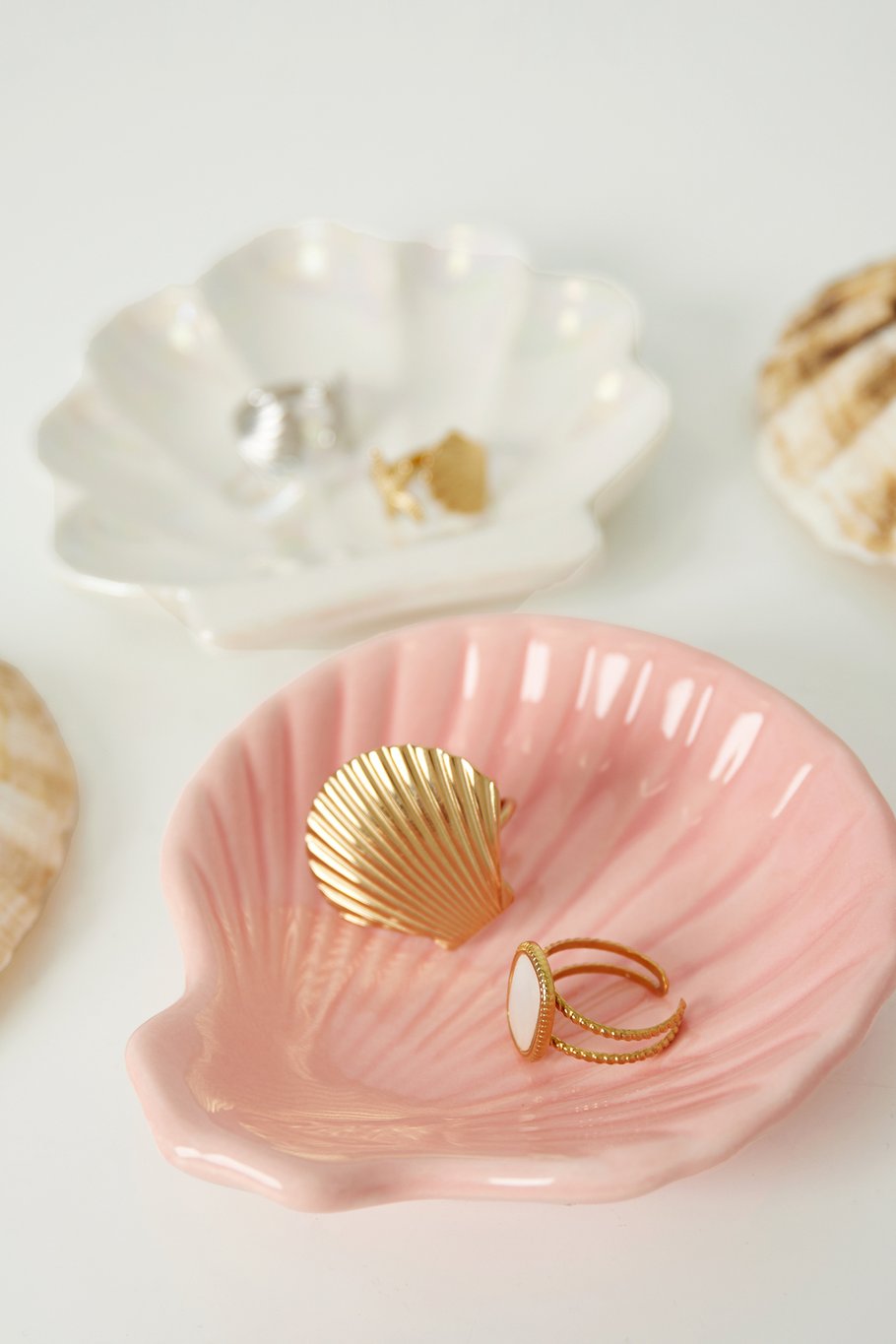 Muschelschild aus Glas - Rosa Bild2