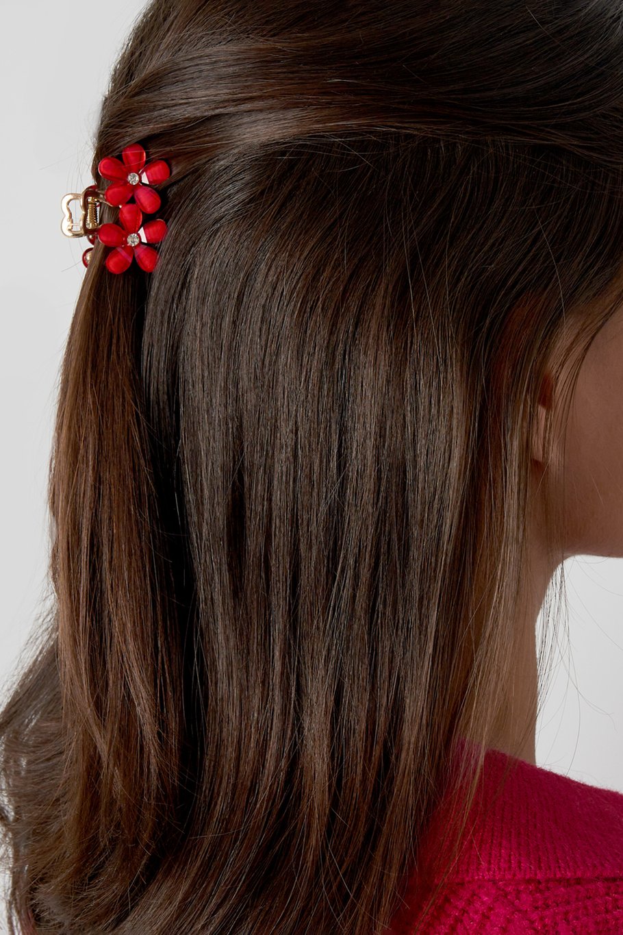 Blumen-Duo-Haarspange - rot Bild2