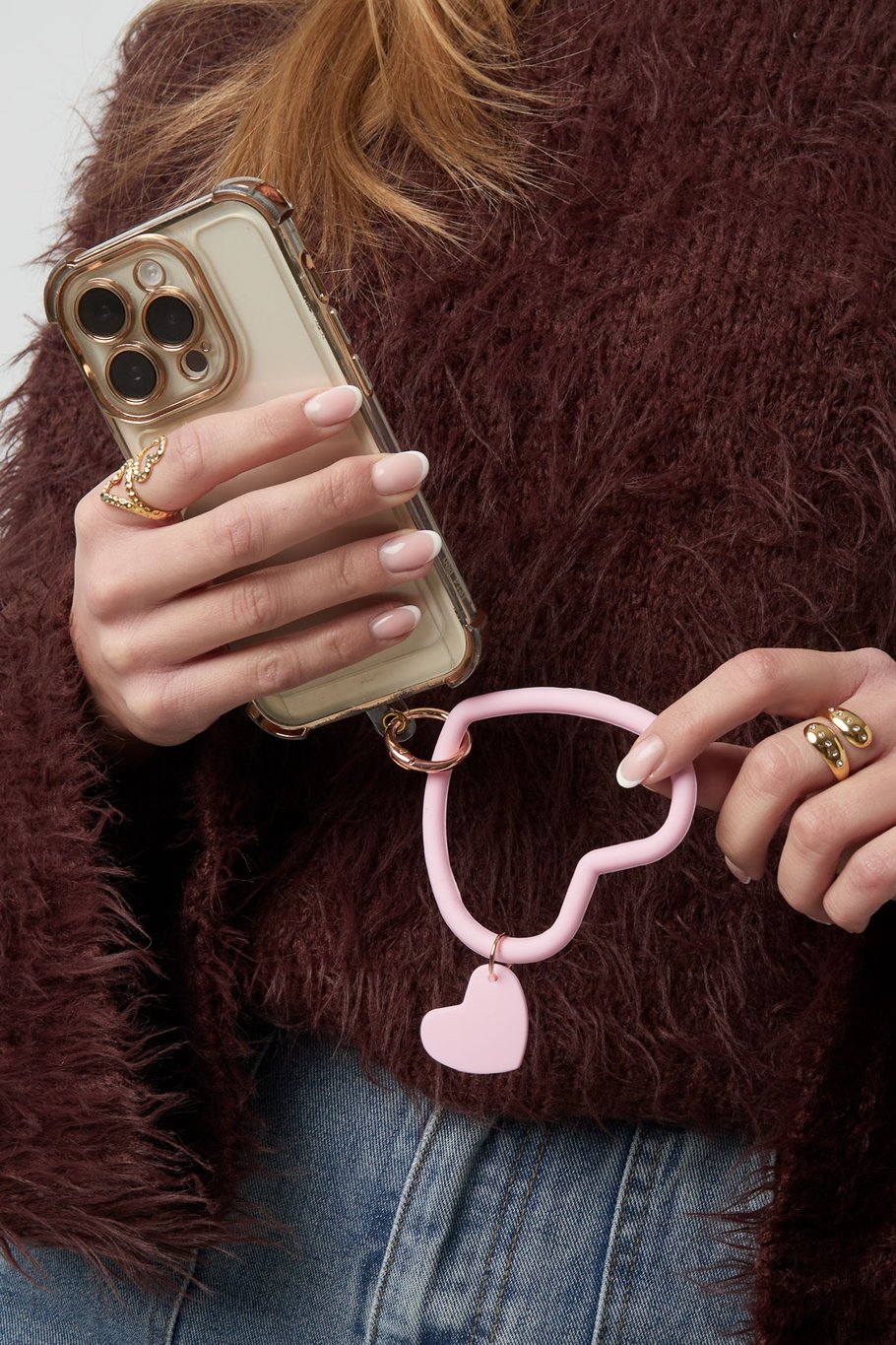 Accessorio per telefono love link-Colore oro nero Immagine2