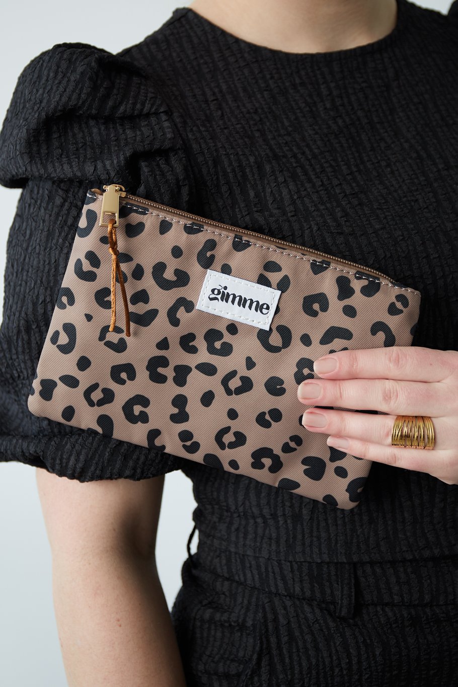 Flat toiletry bag panther print - Brown Picture2
