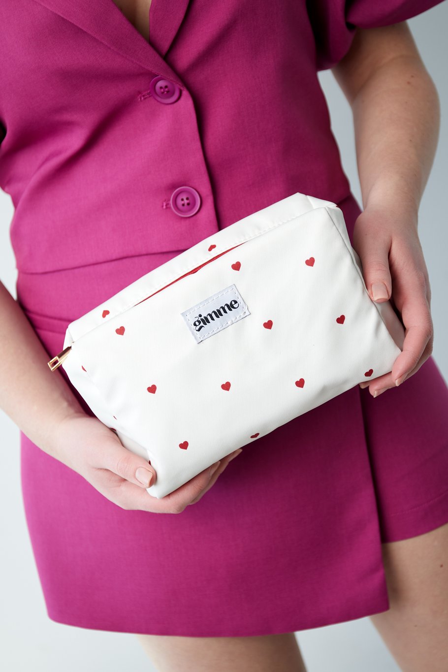 Make-up tas hartjes - Wit Afbeelding3