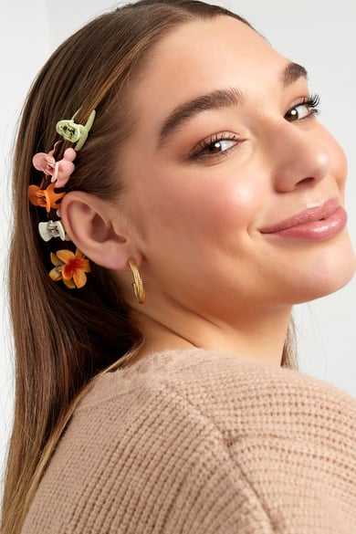 Set di fermagli per capelli Fiori Hawaii - multi h5 Immagine3