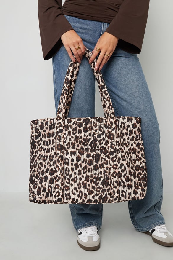 Tote Çantalar Leopar Desenli Günlük Polyester Aksesuarlar