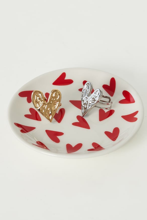 Plateau à bijoux en forme de cœur