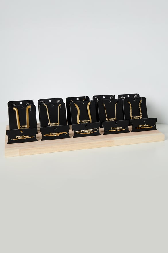 Wooden jewelry tray - beige