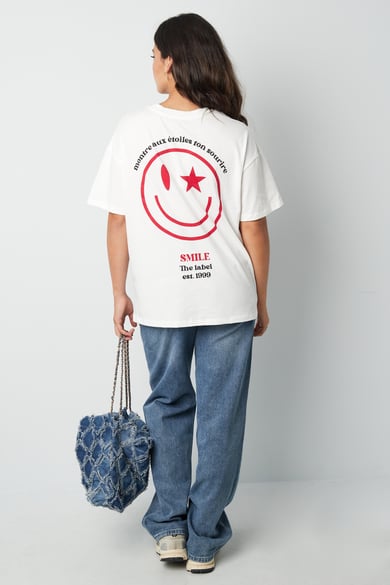 T-Shirt Happy Life Smiley - grau h5 Bild8