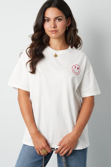 T-Shirt Happy Life Smiley - grau h5 Bild10