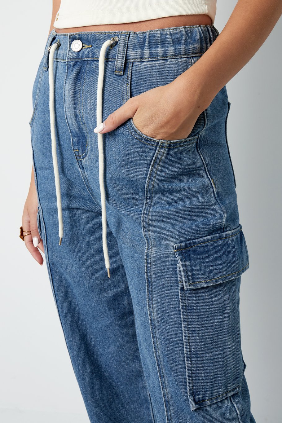 Denim-Cargojeans „Confidence“ - Blau Bild4